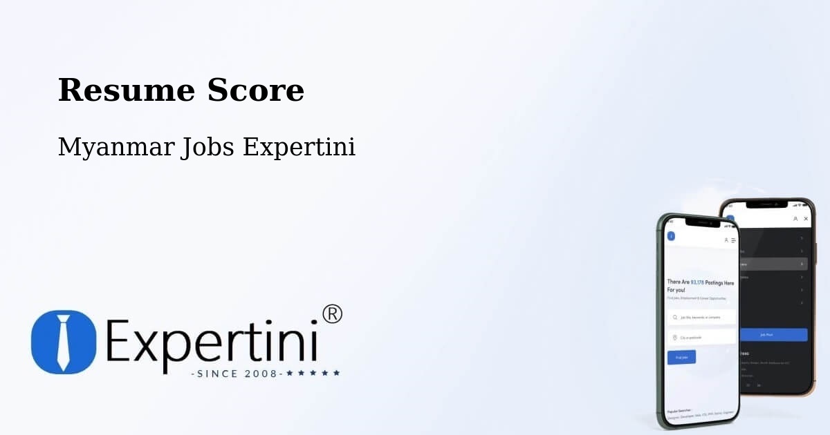 Resume Score & Job Description Match Tool – Lashio - Myanmar Jobs Expertini